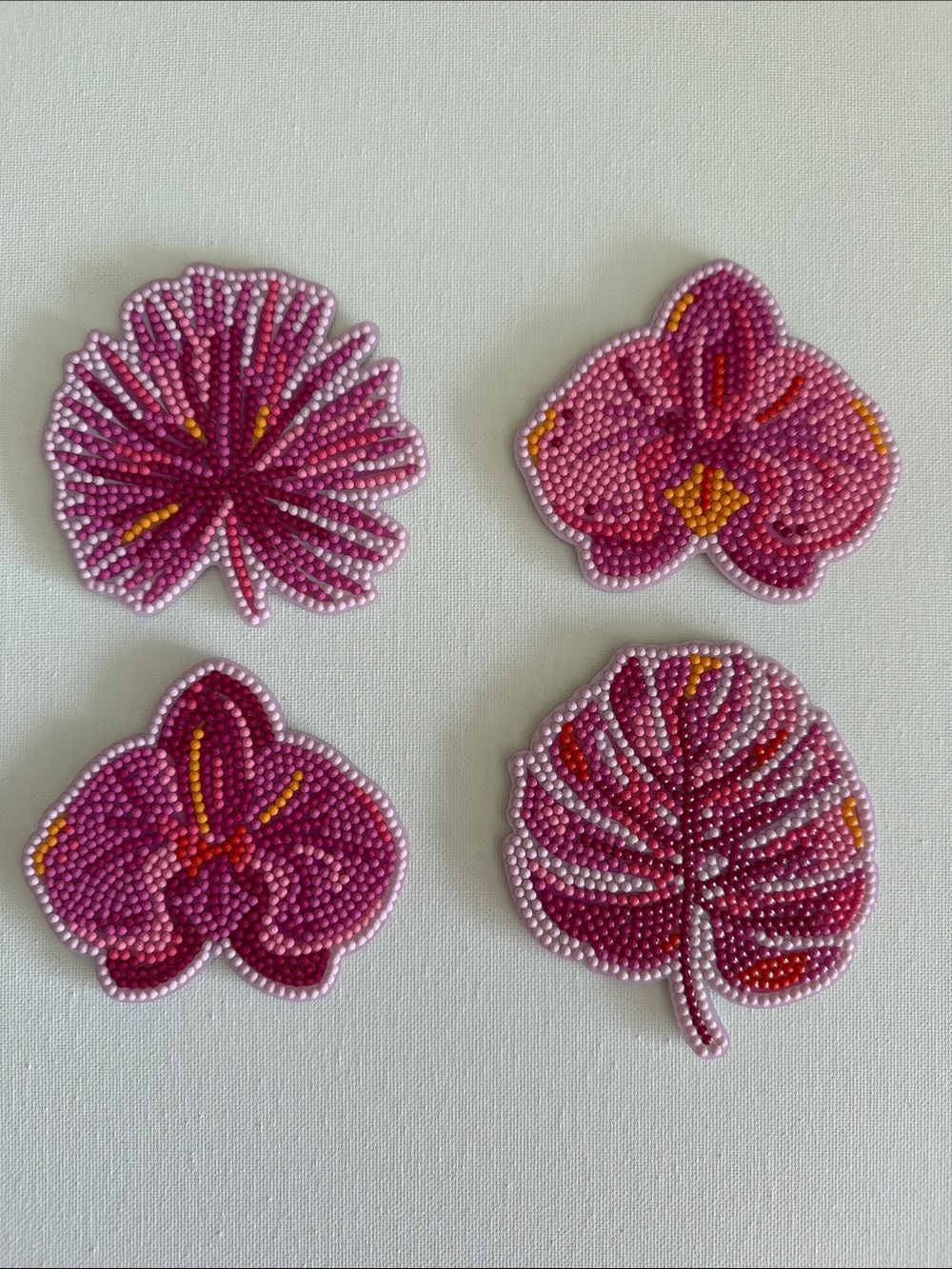 Set of 4 Tropical Glam Coasters Sealed & Durable - Picture 5 of 5